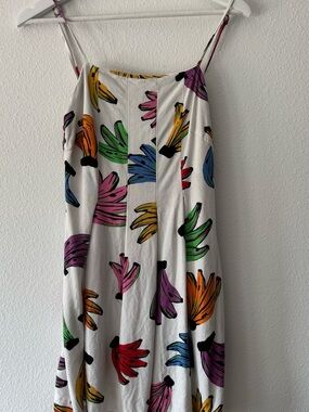 FARM Rio Rainbow Banana Mini Linen Dress – Size S